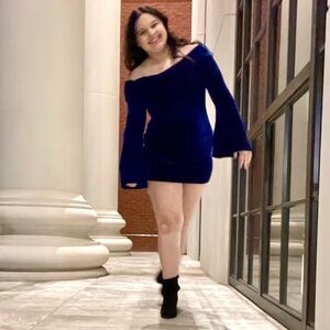 Lulu's Royal Blue One Shoulder Dress
